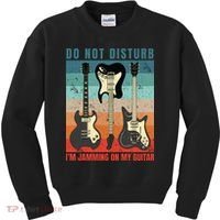 Electric Guitars Retro Sunset Kids Sweatshirt thumb 0