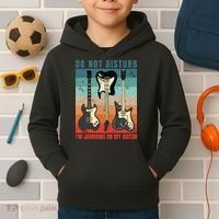 Electric Guitars Retro Sunset Kids Hoodie thumb 2
