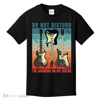 Electric Guitars Retro Sunset Kids T-Shirt