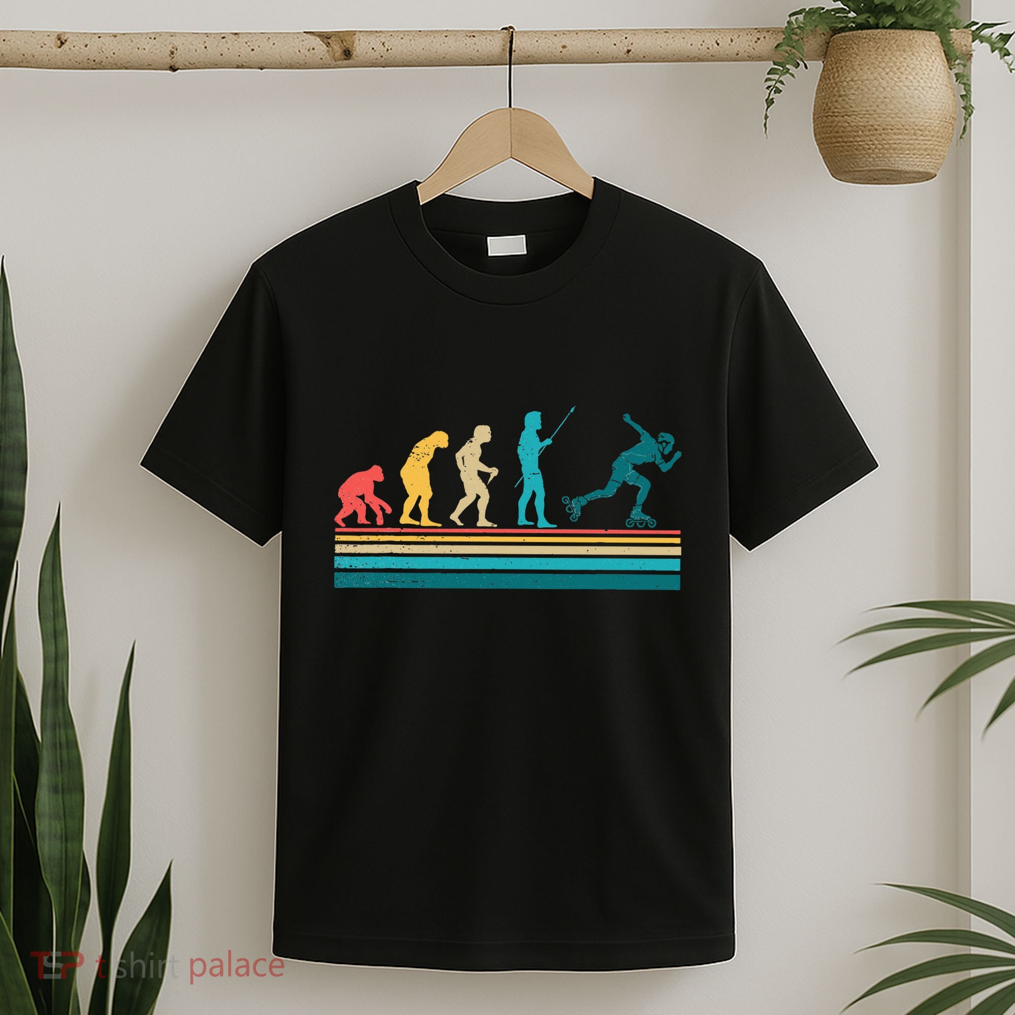 Evolution Graphic Roller Skates Roller Skating Inline Skates T-Shirt