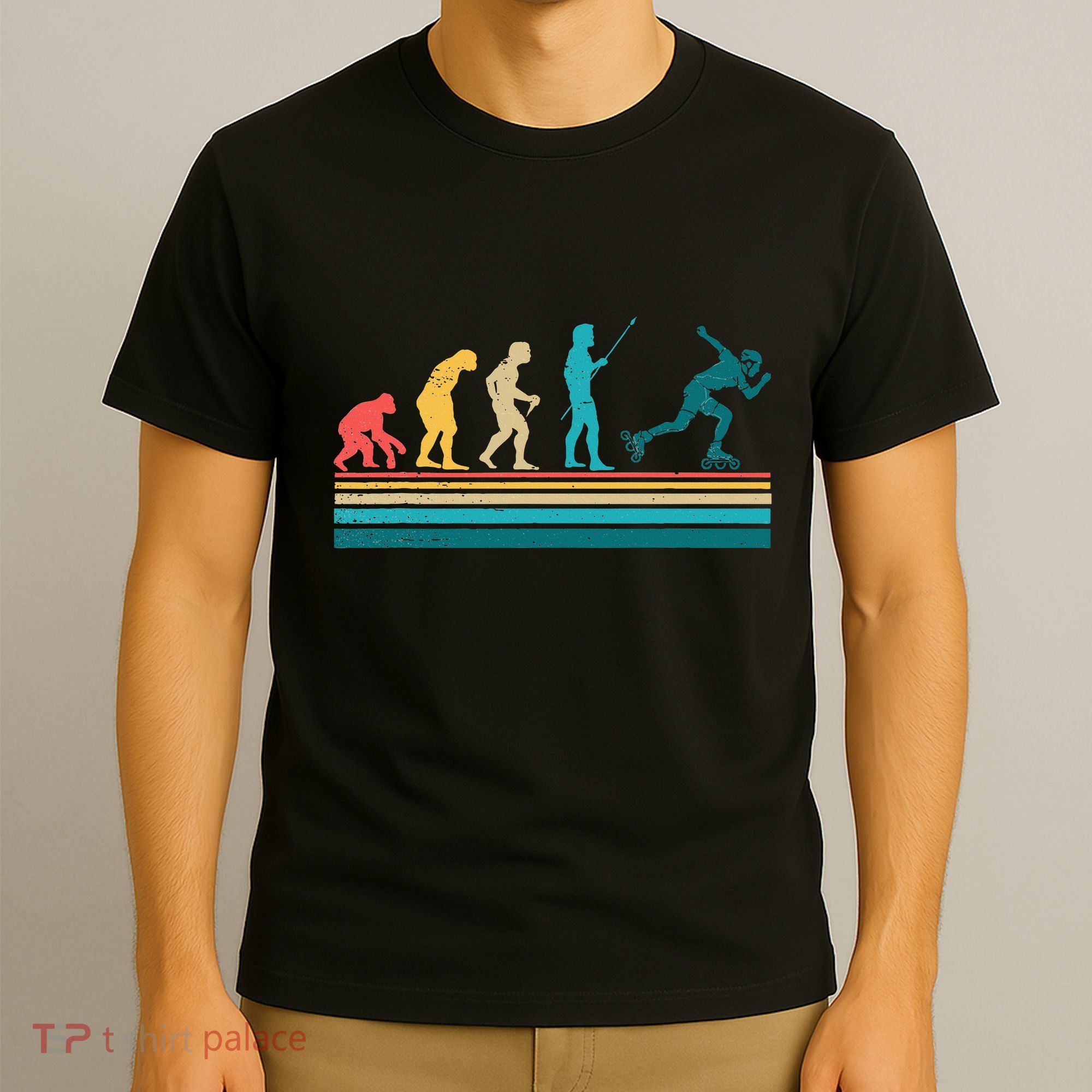 Evolution Graphic Roller Skates Roller Skating Inline Skates T-Shirt