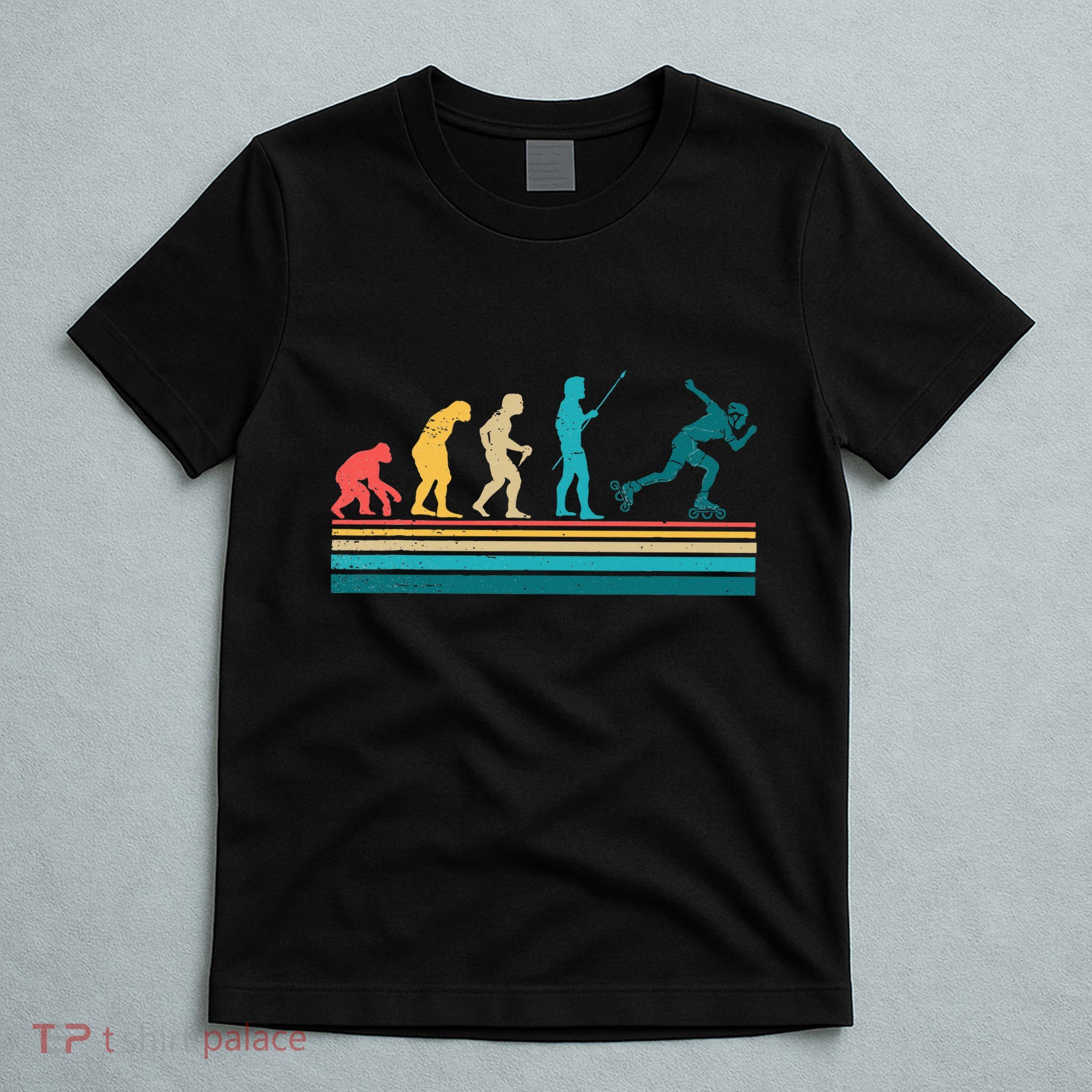 Evolution Graphic Roller Skates Roller Skating Inline Skates T-Shirt