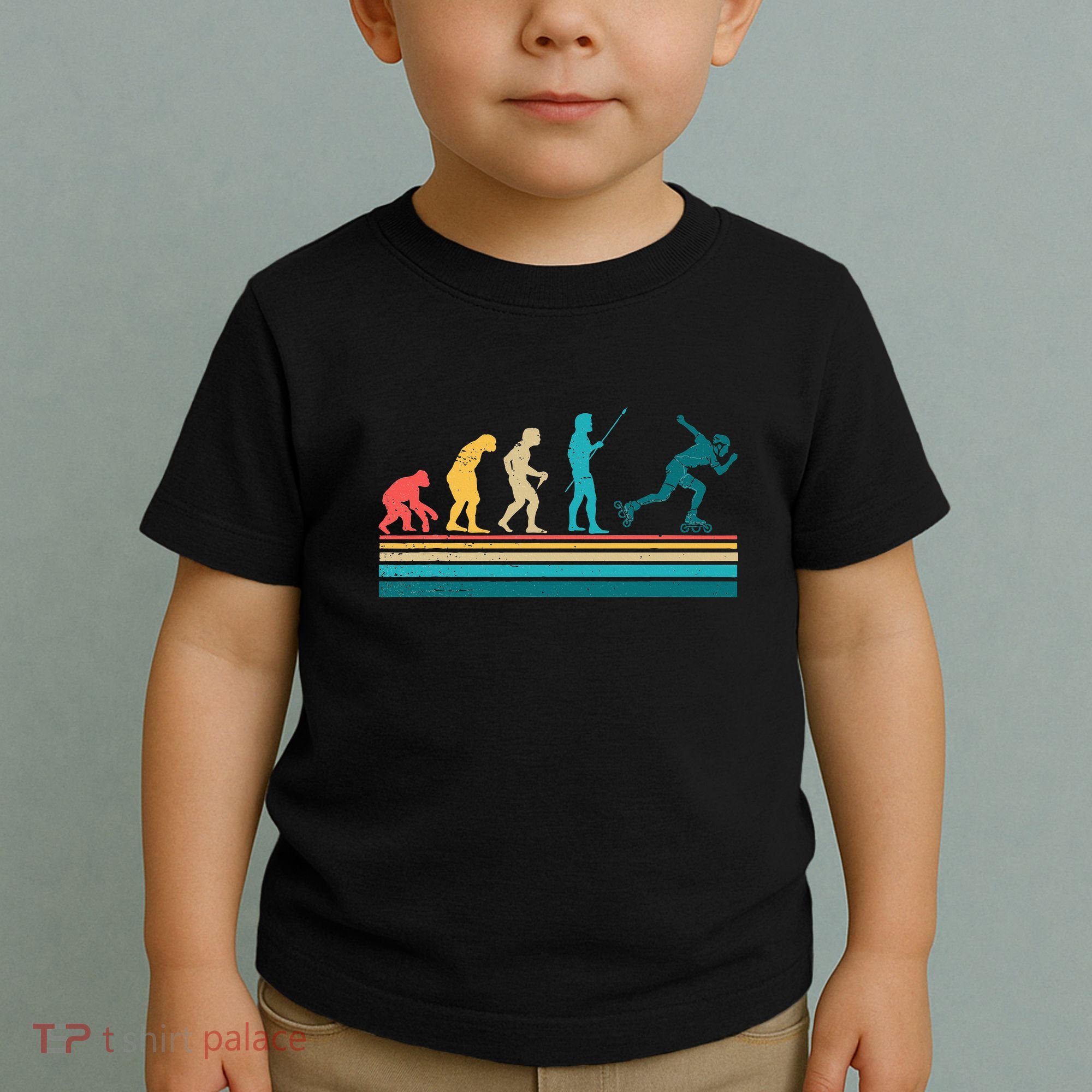 Evolution Graphic Roller Skates Roller Skating Inline Skates Toddler T-Shirt
