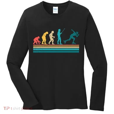 Evolution Graphic Roller Skates Roller Skating Inline Skates Women's Long Sleeve Shirt