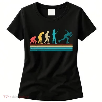 Evolution Graphic Roller Skates Roller Skating Inline Skates Women's T-Shirt