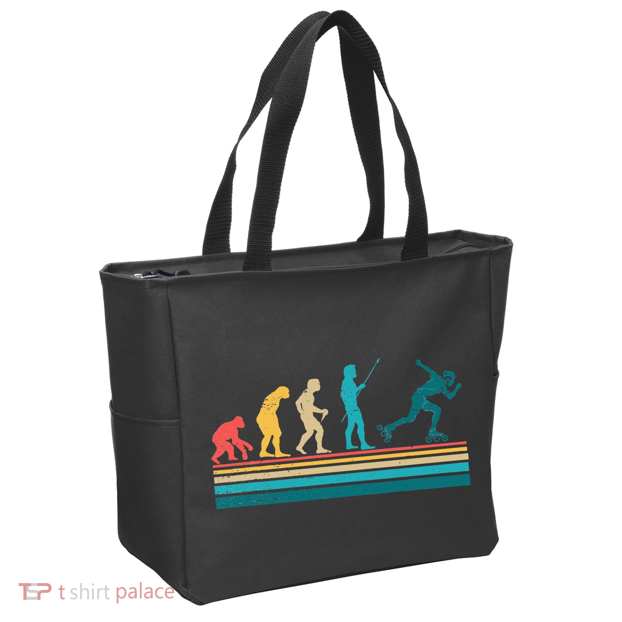 Evolution Graphic Roller Skates Roller Skating Inline Skates Tote Bag