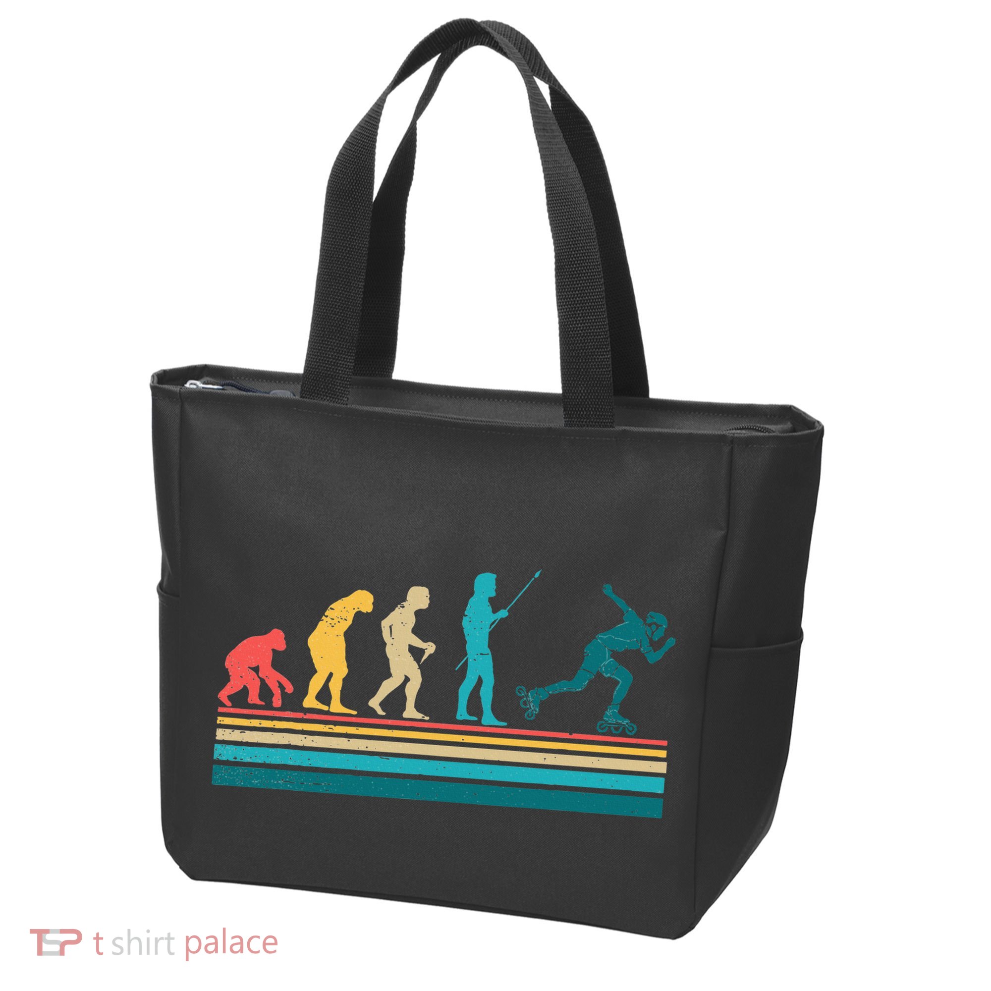 Evolution Graphic Roller Skates Roller Skating Inline Skates Tote Bag