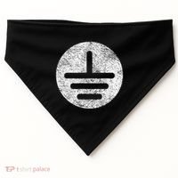 Electrical Ground Symbol Stay Grounded Electric Tech USA-Made Doggie Bandana thumb 0