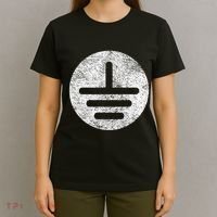 Electrical Ground Symbol Stay Grounded Electric Tech T-Shirt thumb 4