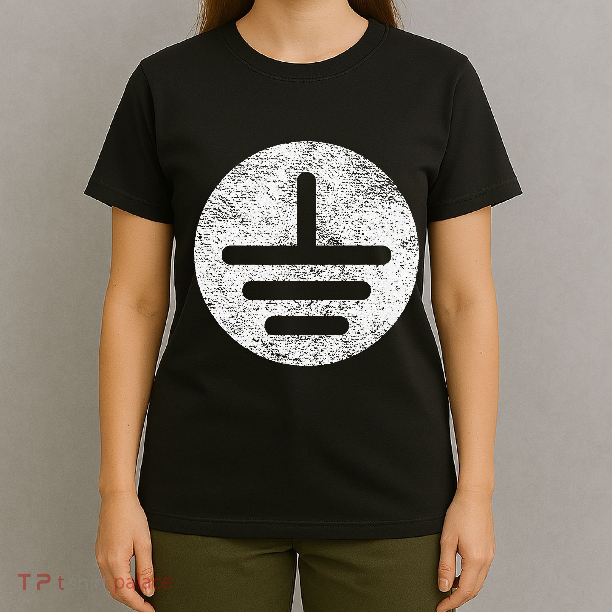 Electrical Ground Symbol Stay Grounded Electric Tech T-Shirt