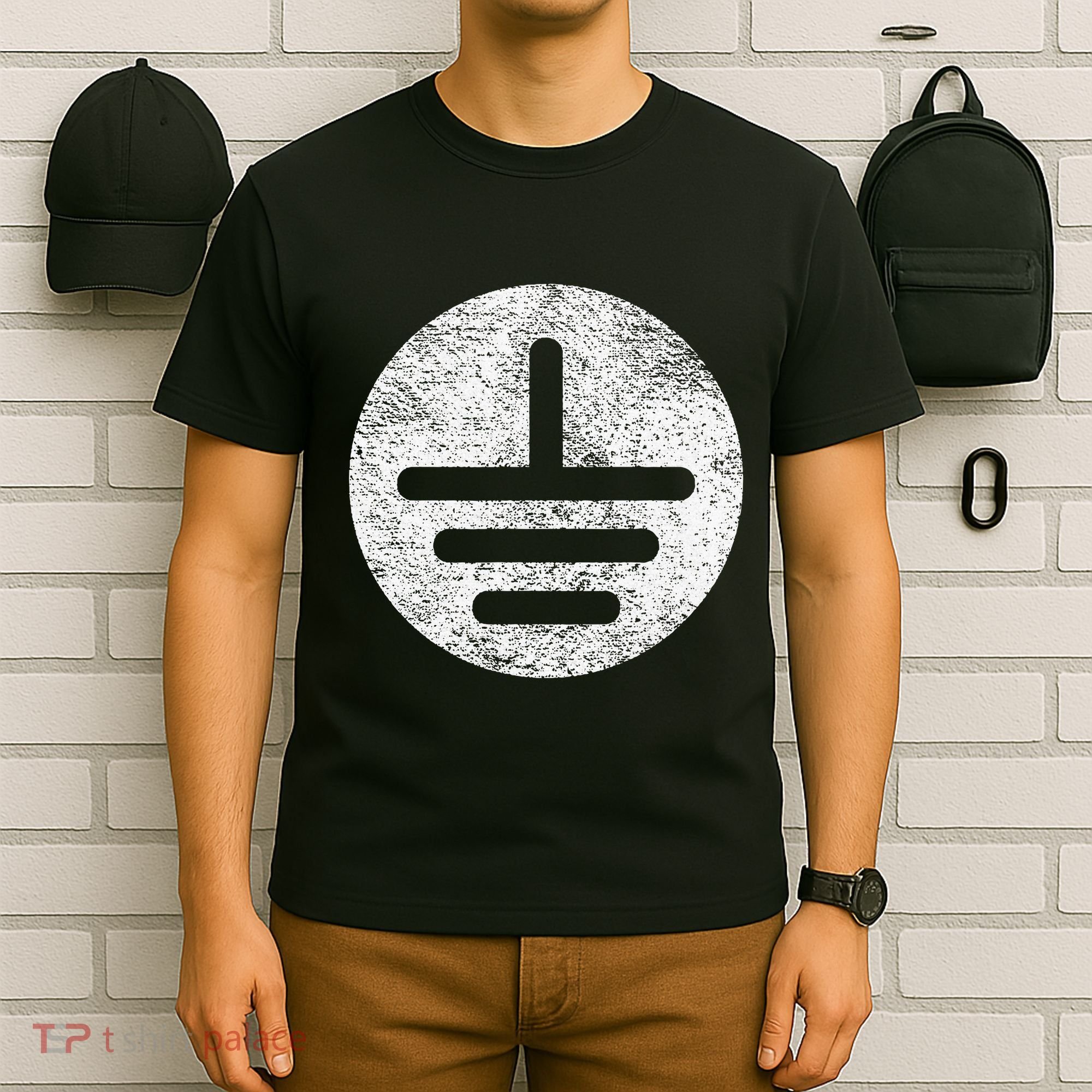 Electrical Ground Symbol Stay Grounded Electric Tech T-Shirt