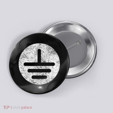 Electrical Ground Symbol Stay Grounded Electric Tech Button