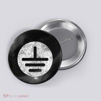 Electrical Ground Symbol Stay Grounded Electric Tech Button thumb 0