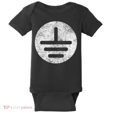 Electrical Ground Symbol Stay Grounded Electric Tech Baby Bodysuit