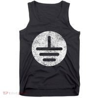 Electrical Ground Symbol Stay Grounded Electric Tech Tank Top thumb 0