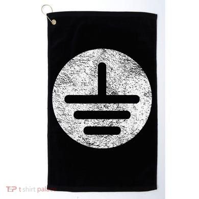 Electrical Ground Symbol Stay Grounded Electric Tech Golf Towel