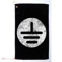 Electrical Ground Symbol Stay Grounded Electric Tech Golf Towel thumb 0