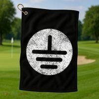 Electrical Ground Symbol Stay Grounded Electric Tech Golf Towel thumb 1