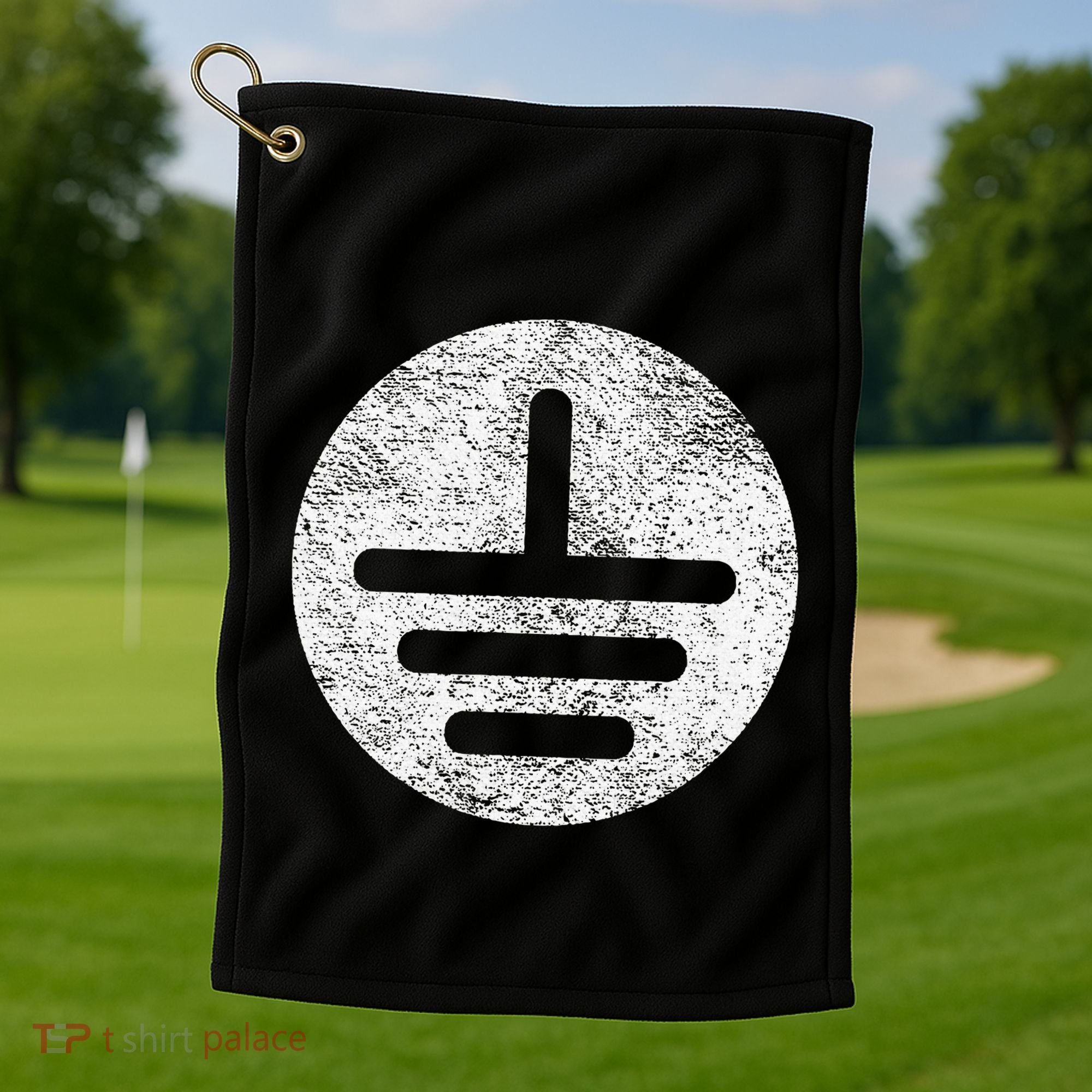 Electrical Ground Symbol Stay Grounded Electric Tech Golf Towel