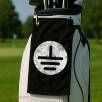 Electrical Ground Symbol Stay Grounded Electric Tech Golf Towel thumb 2