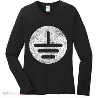 Electrical Ground Symbol Stay Grounded Electric Tech Women's Long Sleeve Shirt thumb 0