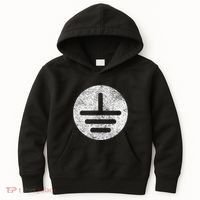 Electrical Ground Symbol Stay Grounded Electric Tech Kids Hoodie thumb 0