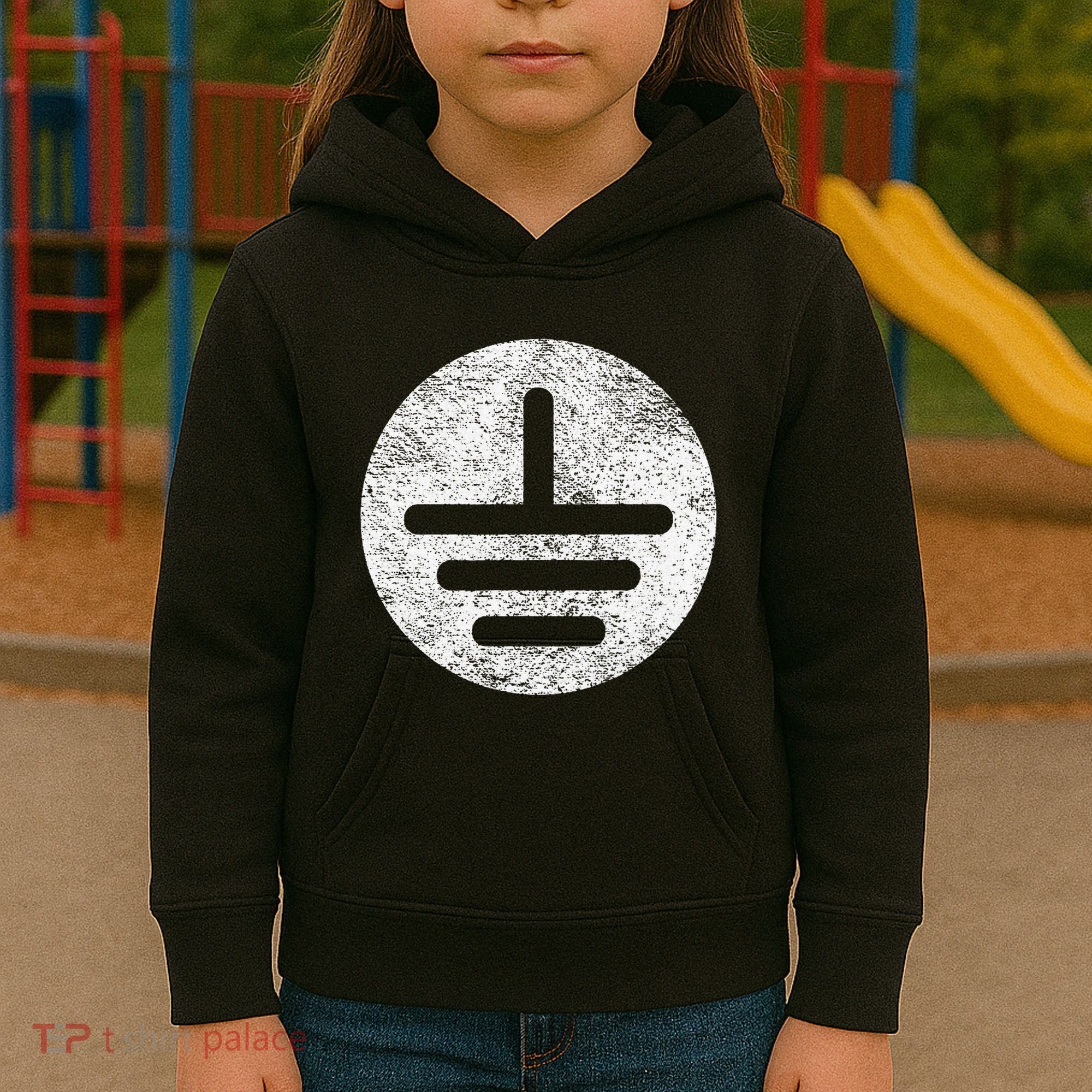 Electrical Ground Symbol Stay Grounded Electric Tech Kids Hoodie