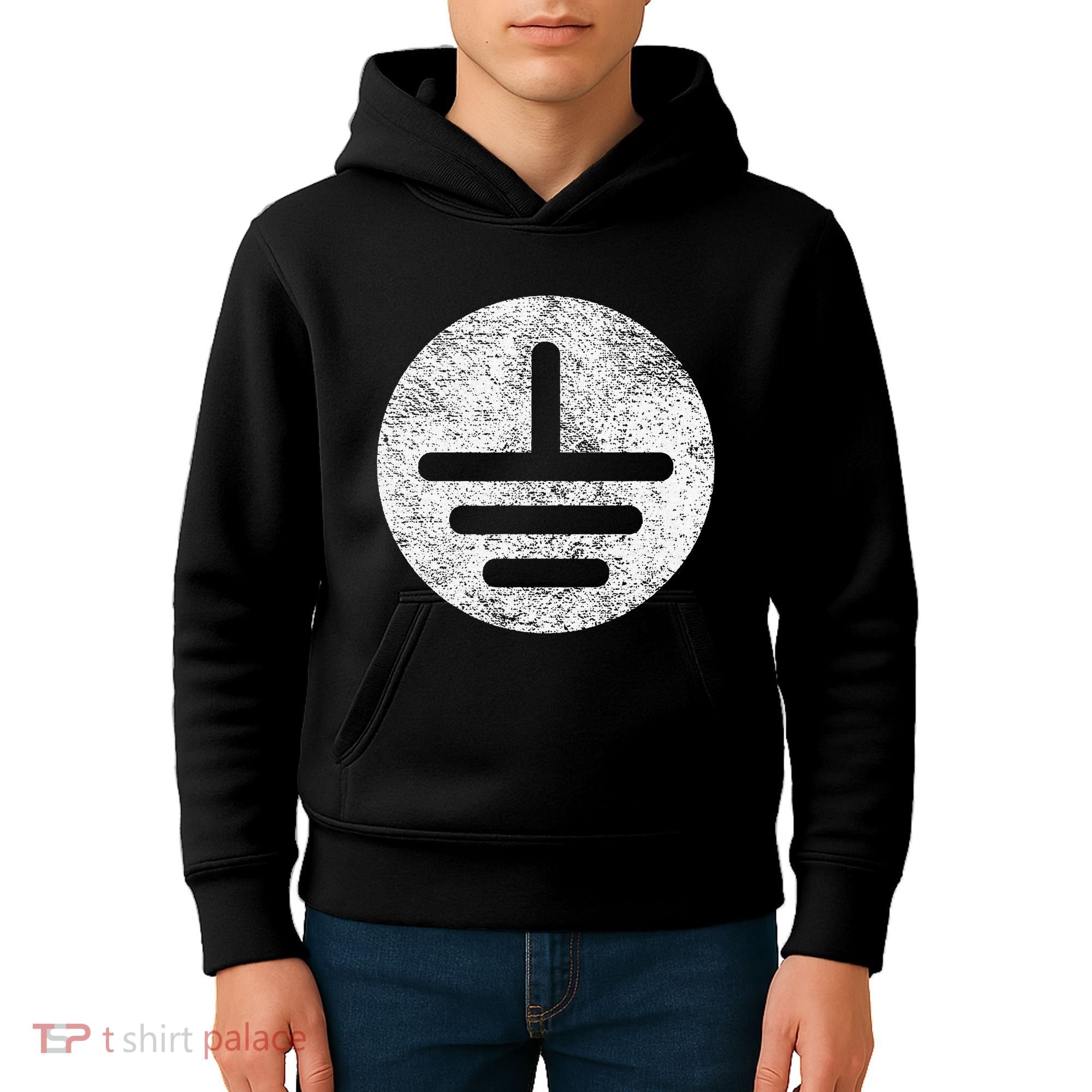 Electrical Ground Symbol Stay Grounded Electric Tech Kids Hoodie