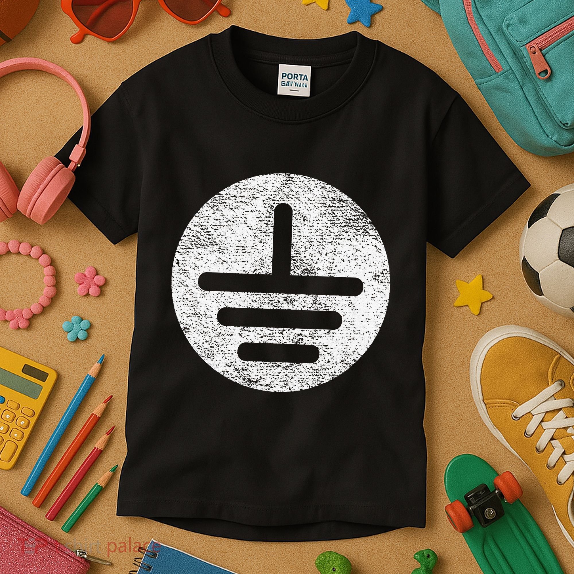 Electrical Ground Symbol Stay Grounded Electric Tech Kids T-Shirt
