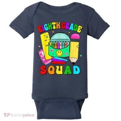 Eighth Grade Squad 8th Grade Team Back To School Boy Girl Baby Bodysuit