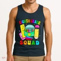 Eighth Grade Squad 8th Grade Team Back To School Boy Girl Tank Top thumb 3