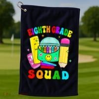 Eighth Grade Squad 8th Grade Team Back To School Boy Girl Golf Towel thumb 1
