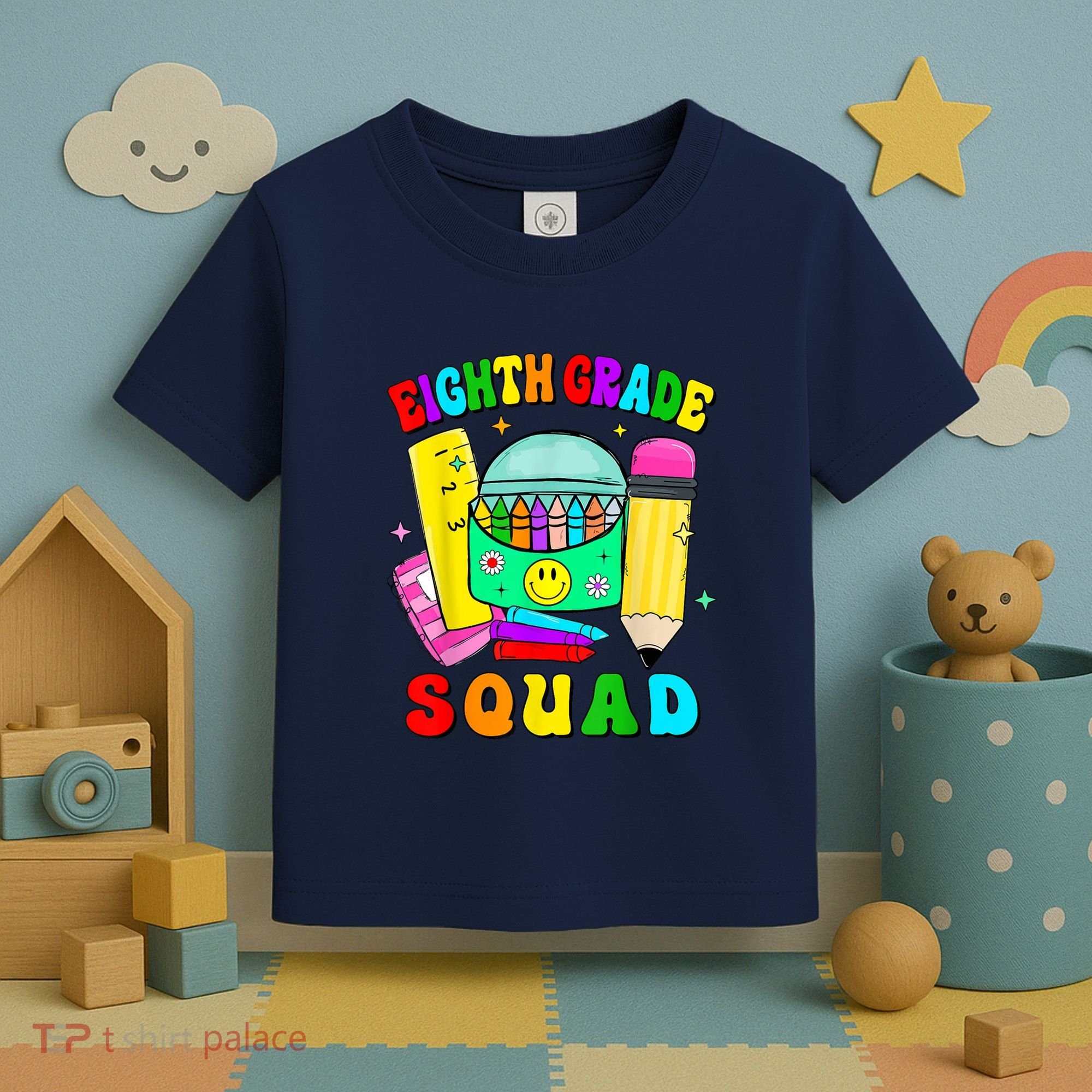Eighth Grade Squad 8th Grade Team Back To School Boy Girl Toddler T-Shirt