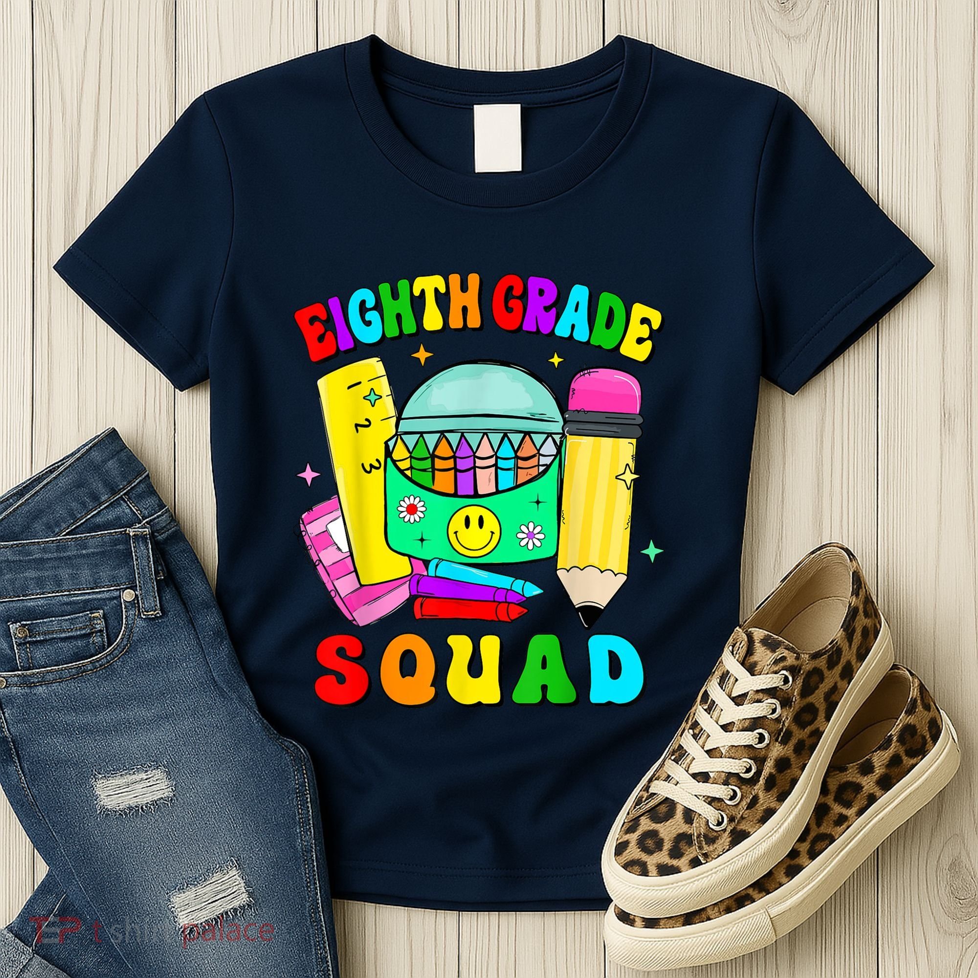 Eighth Grade Squad 8th Grade Team Back To School Boy Girl Women's T-Shirt