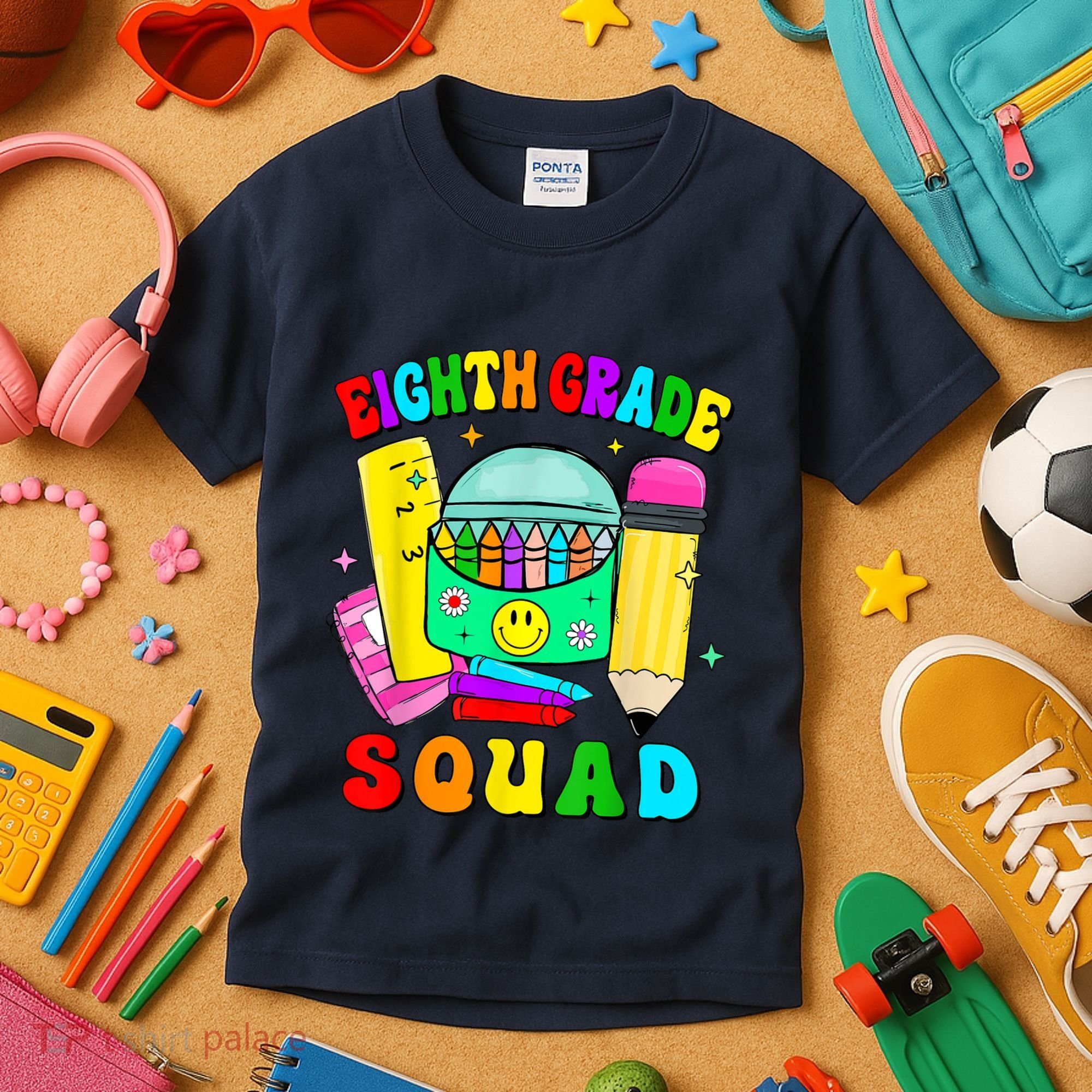 Eighth Grade Squad 8th Grade Team Back To School Boy Girl Kids T-Shirt