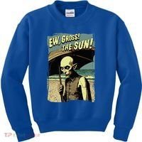 Ew Gross! The Sun! Vampire At The Sunny Beach Summer Goth Kids Sweatshirt thumb 0