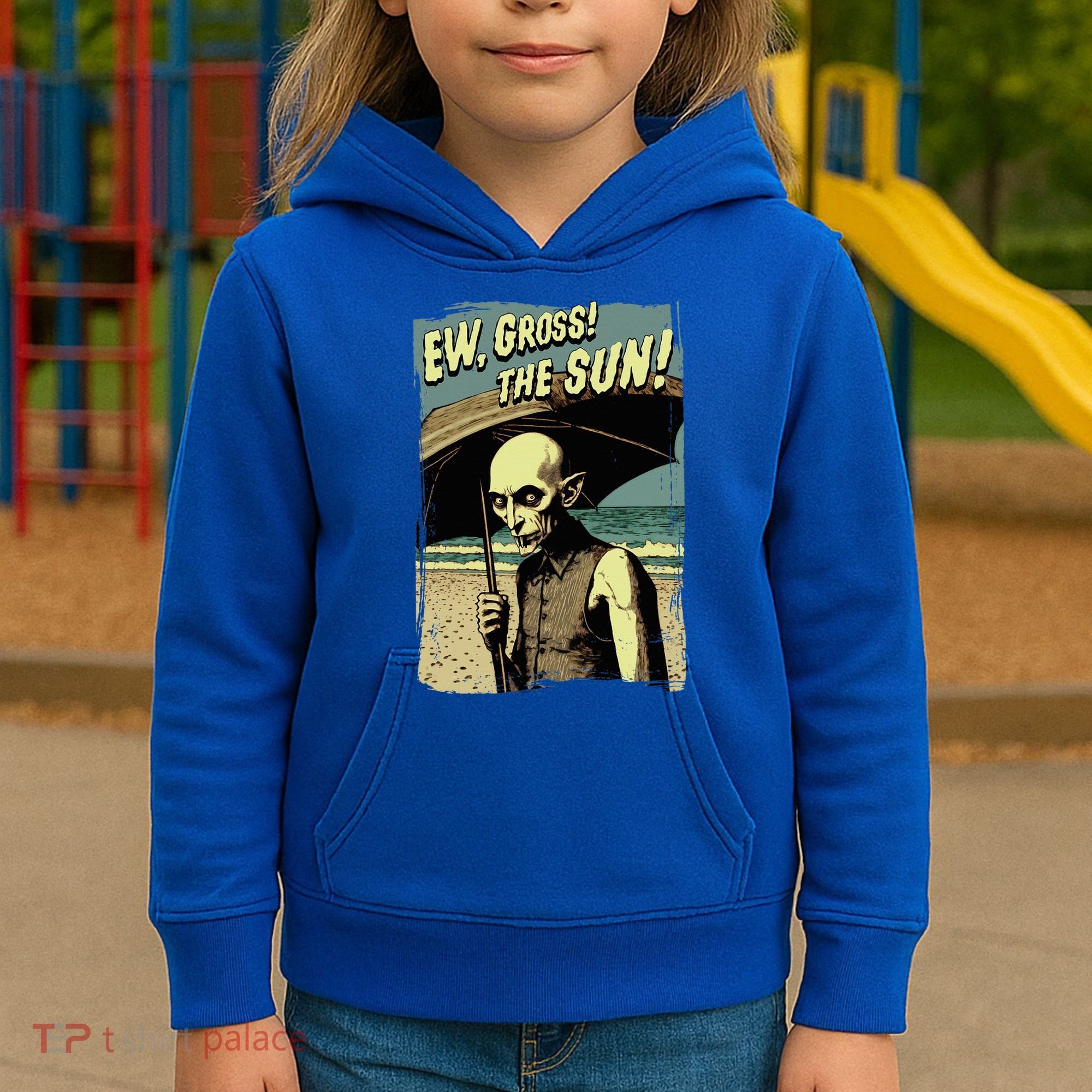 Ew Gross! The Sun! Vampire At The Sunny Beach Summer Goth Kids Hoodie