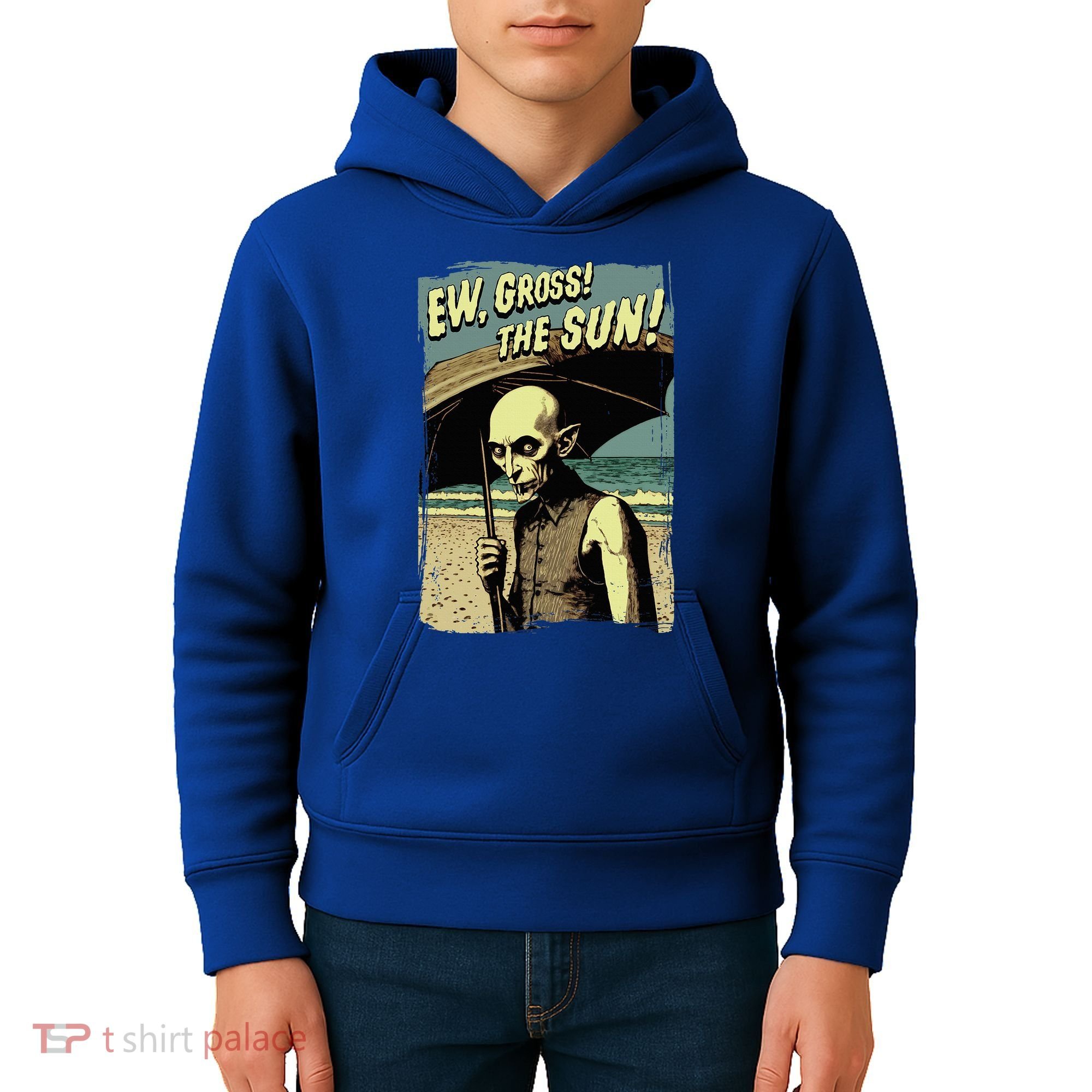 Ew Gross! The Sun! Vampire At The Sunny Beach Summer Goth Kids Hoodie