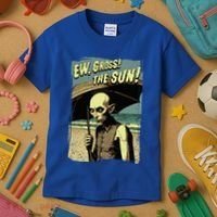 Ew Gross! The Sun! Vampire At The Sunny Beach Summer Goth Kids T-Shirt thumb 3