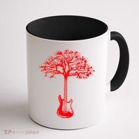 Electric Guitar Tree Rock Guitarist Player Musician  Coffee Mug thumb 1
