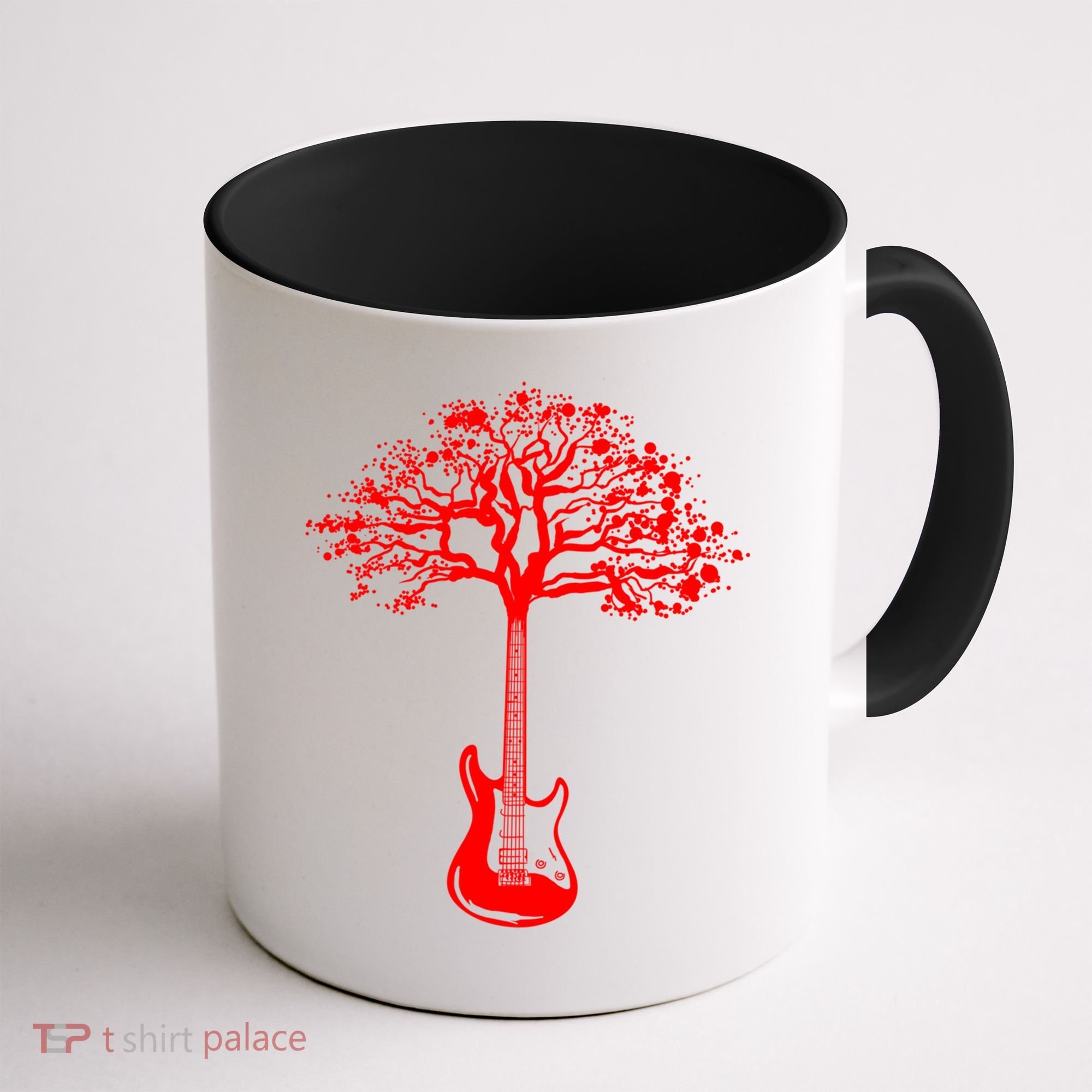 Electric Guitar Tree Rock Guitarist Player Musician  Coffee Mug