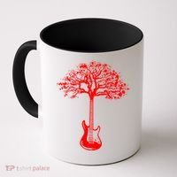 Electric Guitar Tree Rock Guitarist Player Musician  Coffee Mug thumb 0