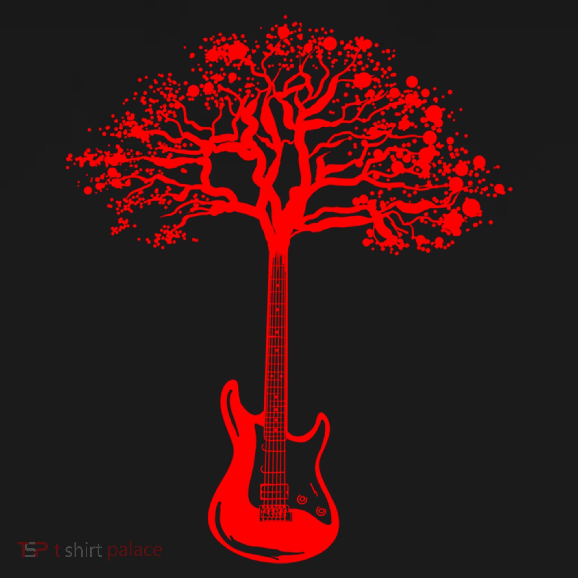 Electric Guitar Tree Rock Guitarist Player Musician  Women's Hoodie