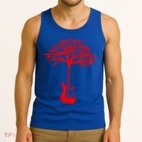 Electric Guitar Tree Rock Guitarist Player Musician  Tank Top thumb 3