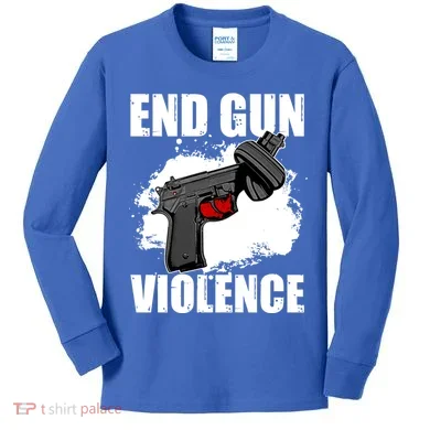 End Gun Violence Kids Long Sleeve Shirt