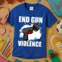 End Gun Violence Kids T-Shirt thumb 3