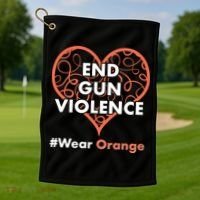 End Gun Violence #Wear Orange Golf Towel thumb 1