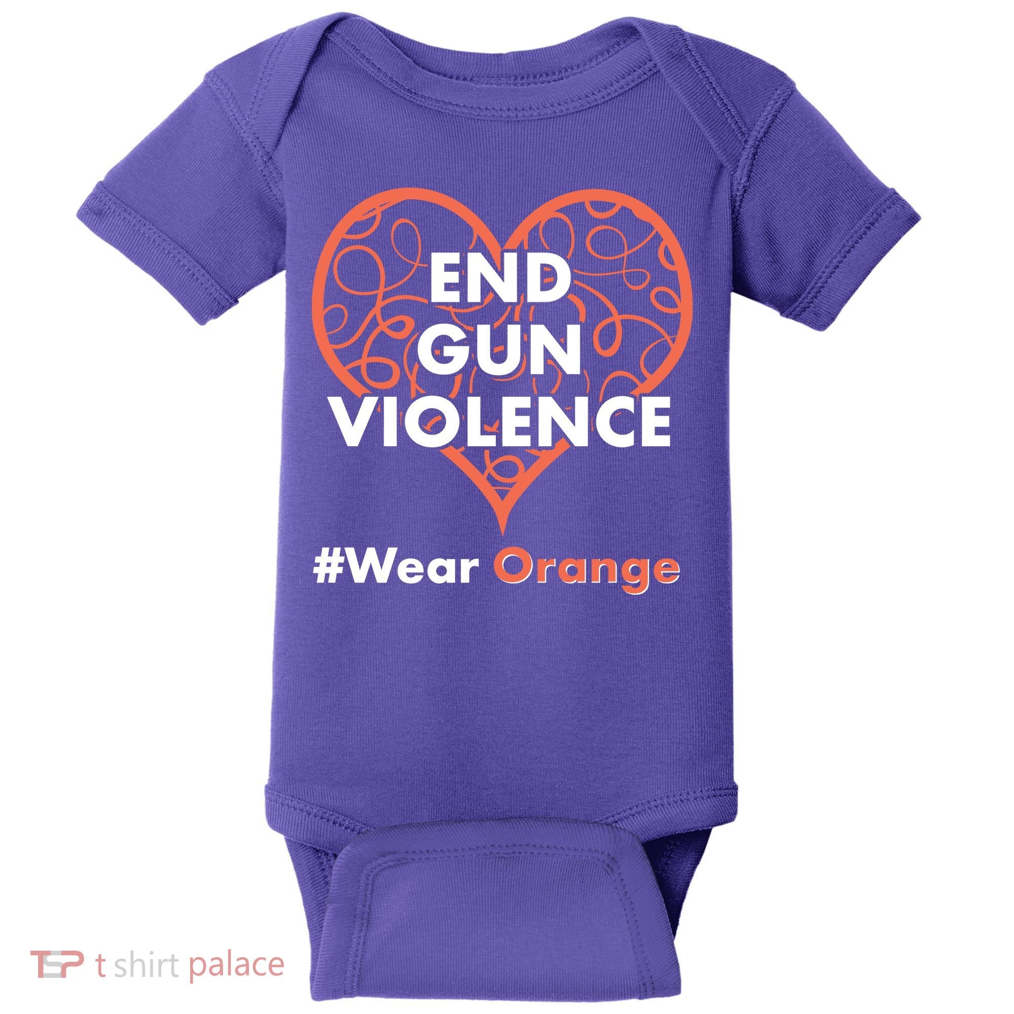 End Gun Violence #Wear Orange Baby Bodysuit