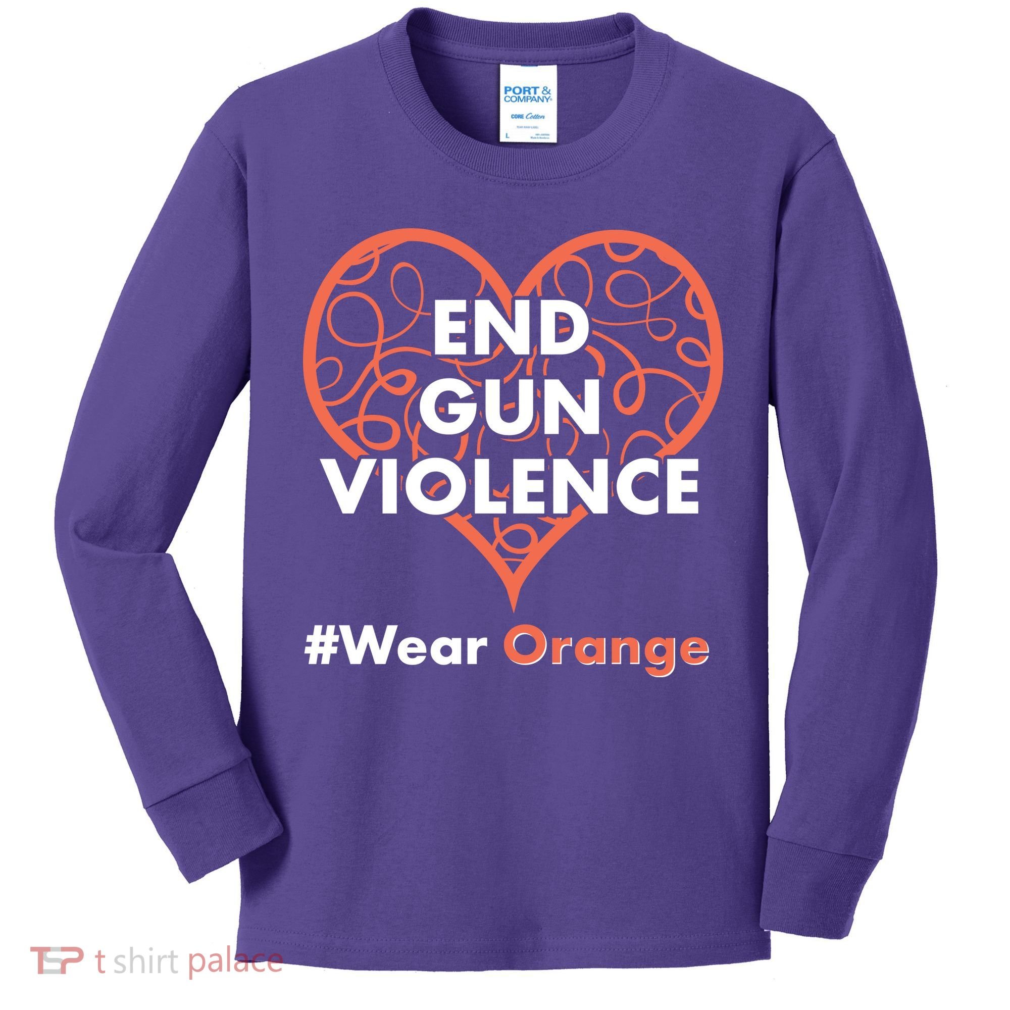 End Gun Violence #Wear Orange Kids Long Sleeve Shirt