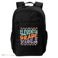 Eleventh Grade Vibes Retro Groovy 11th Grade Back To School Backpack thumb 0